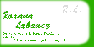 roxana labancz business card